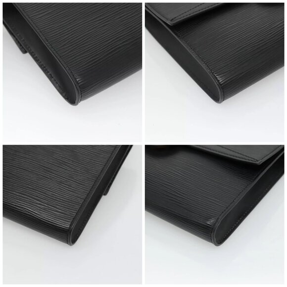 LOUIS VUITTON Epi Pochette Arche Shoulder Bag Black Noir M52572 LV Auth KD014 - Picture 14 of 16